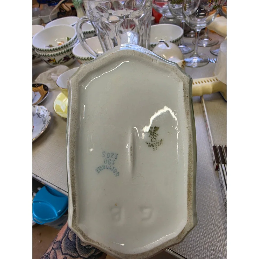 Vintage CT Altwasser Germany Iridescent Luster Porcelain Tea Coffee Set w Tray